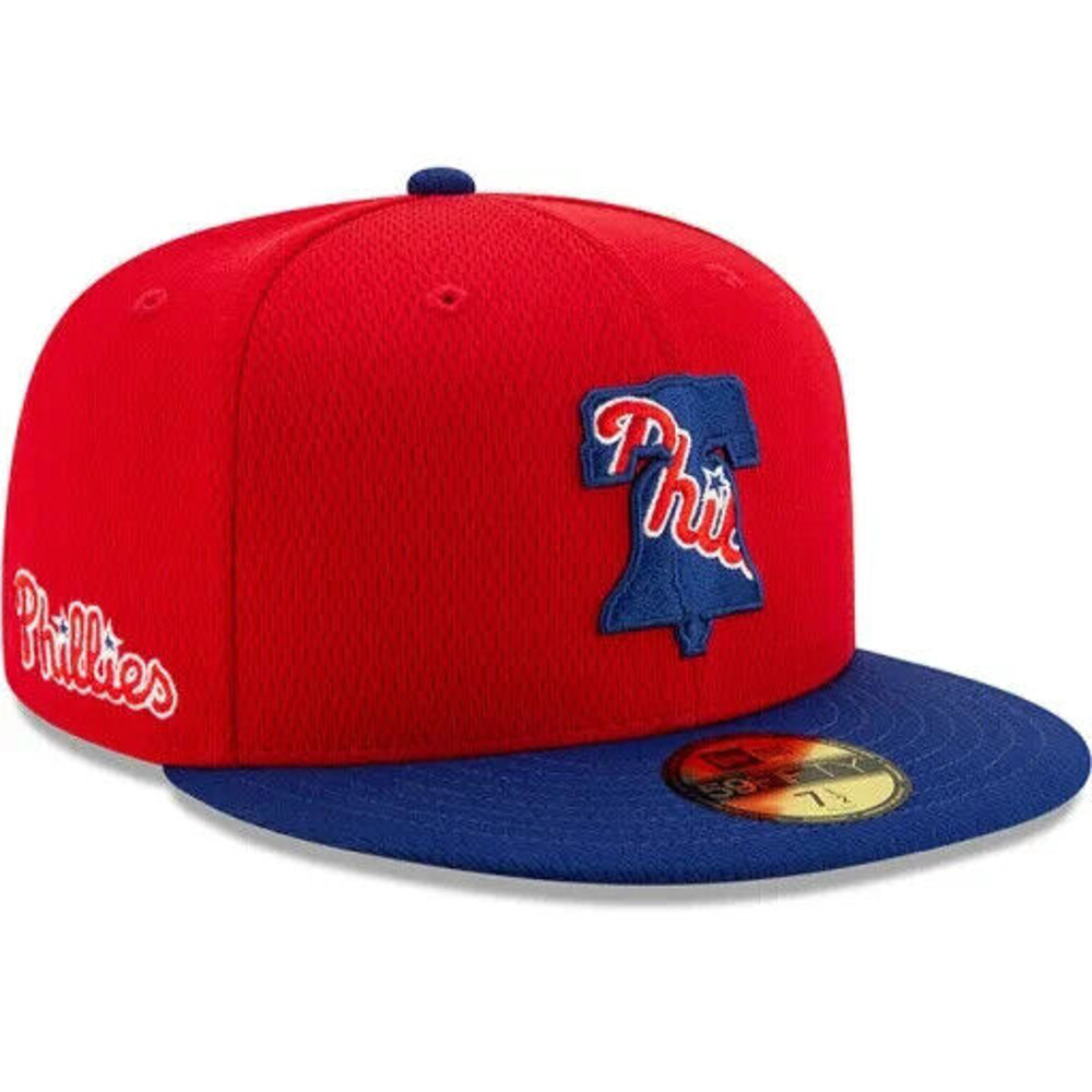 New Era Philadelphia Phillies Batting Practice MLB Bell Red 59FIFTY Fitted Hat 8